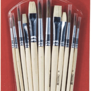 12 School Paintbrushes