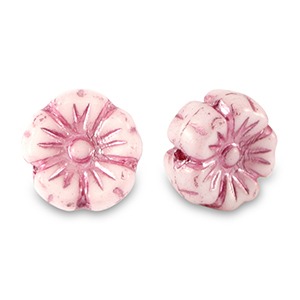 Flower Beads Magenta Pink